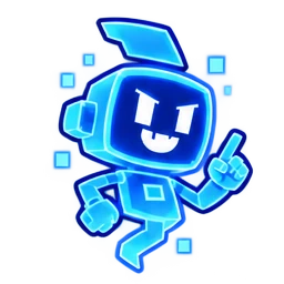 Bit, una pequeña presencia holográfica azul.